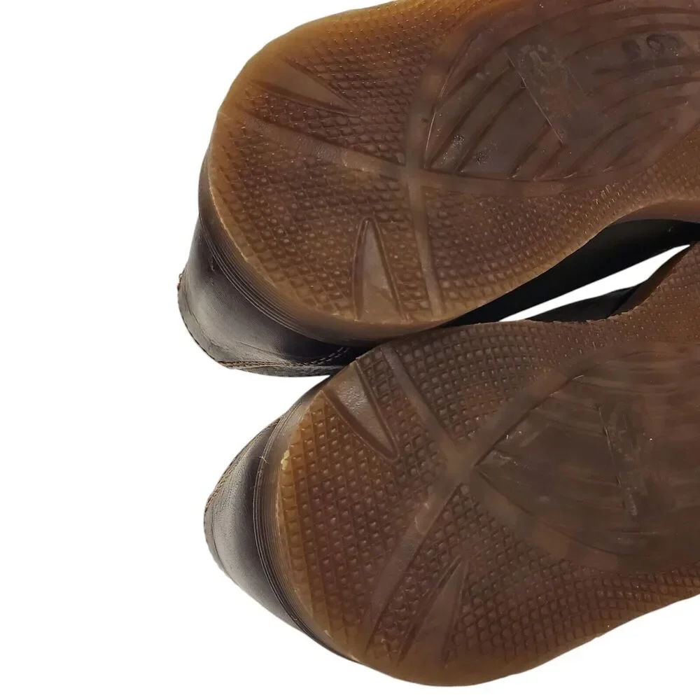 DR MARTENS Shoes Womens Size US 10 Brown Oxford 4-Eye Wingtip Platform 11484